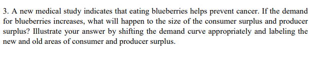 3 A New Medical Study Indicates That Eating Blueberries Helps Prevent Cancer If The Demand For Blueberries Increases 1