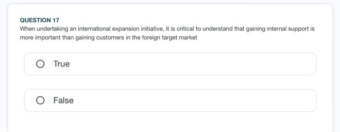 Question 20 When Considering Developing A New Product To Meet An Identified Need In A Target Foreign Market The Interna 4
