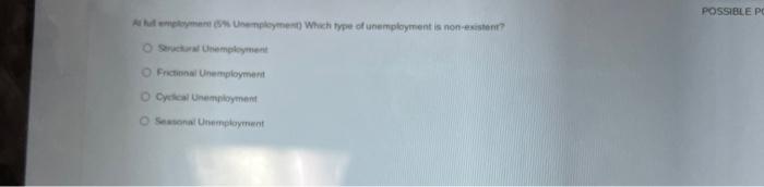 Possible Po Apple Which Type Of Unemployment Is Non Existent Fractional Unemployment Onemployment Seasonal Unemployment 1