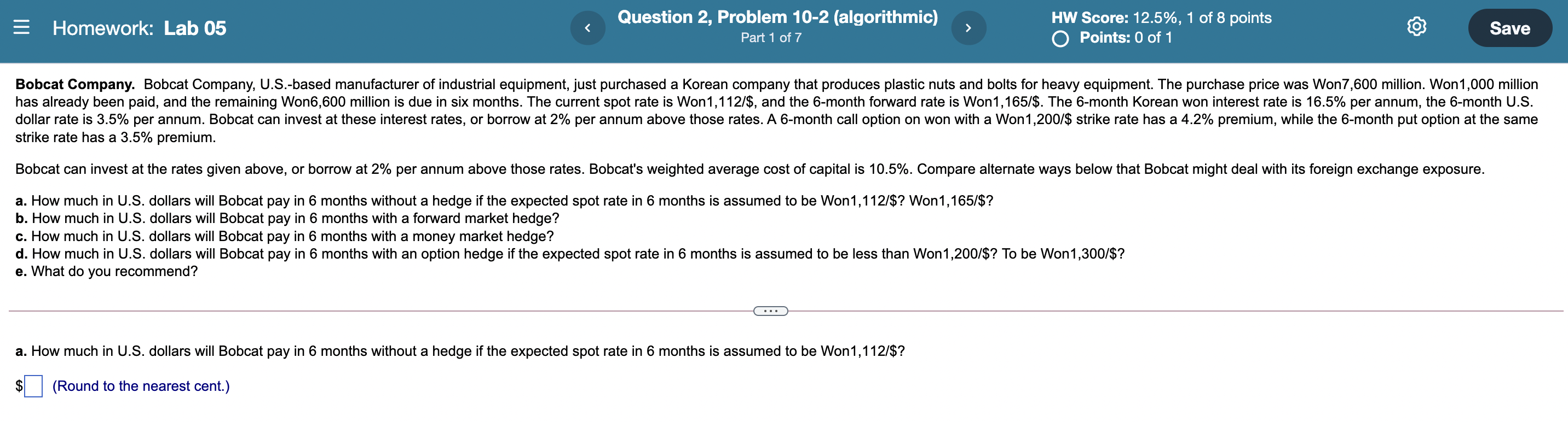 Homework Lab 05 Question 2 Problem 10 2 Algorithmic Part 1 Of 7 Hw Score 12 5 1 Of 8 Points O Points 0 Of 1 1
