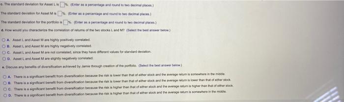 2013 2011 For Each Of The Stocks Are Shown In The Following Sem Jana Wong Sining Of Building An Investment Portfolios C 2