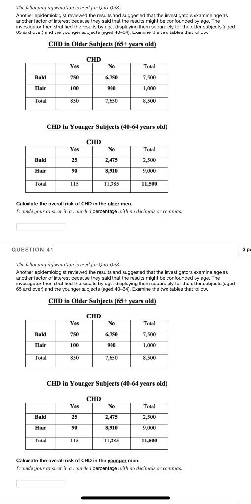 The Following Information Is Used For 240 Q48 Another Epidemiologist Reviewed The Results And Suggested That The Invest 1