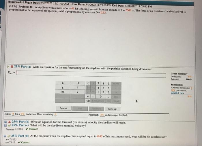Homework 6 Begin Date 2 22 2022 12 01 00 Am Due Date 3 9 2022 11 59 00 Pm End Date 5 21 2022 11 59 00 Pm 10 Prob 1