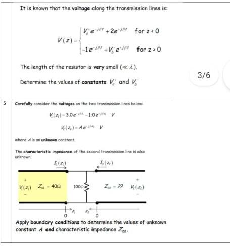 6 A Lossless Tranmission Line Of Length Of Length Is Terminated With A Normalized Load Impedance Of 2 2 0 Jy All That 2