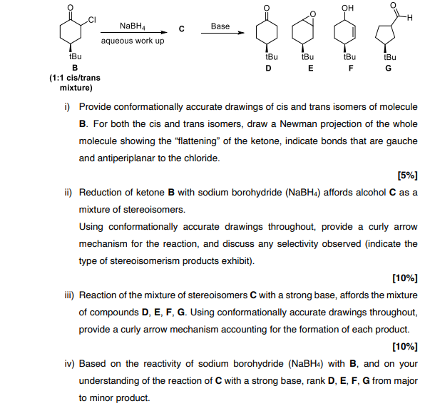 Oh Base Tbu D Tbu E Tbu F Tbu G Nabh4 Aqueous Work Up Tbu B 1 1 Cis Trans Mixture I Provide Conformationally Accurate 1