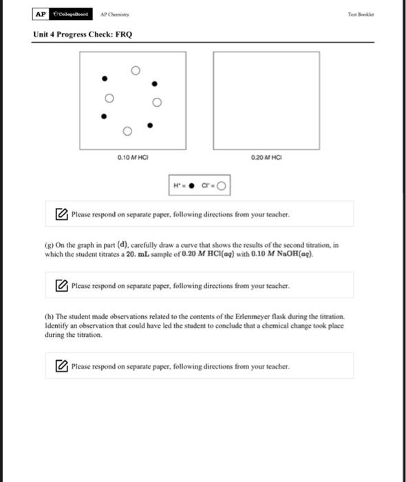 AP ongeleerd AP Chem Test Unit 4 Progress Check FRQ Name 1. For parts