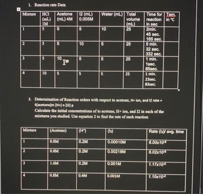 How We Can Solve The Last Part Of Question 4 General Rate Expression With The Steps If There Is So What Should I Writ 2