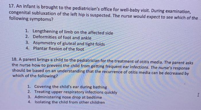 1 An Infant Who Is 3 Months Od Age Accompanies The Parents To A Seasonal Flu Clinic Assuming That The Child Does Not H 10