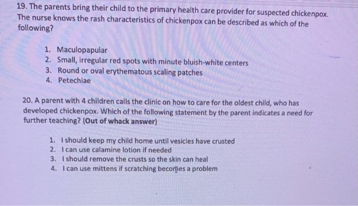 1 An Infant Who Is 3 Months Od Age Accompanies The Parents To A Seasonal Flu Clinic Assuming That The Child Does Not H 11