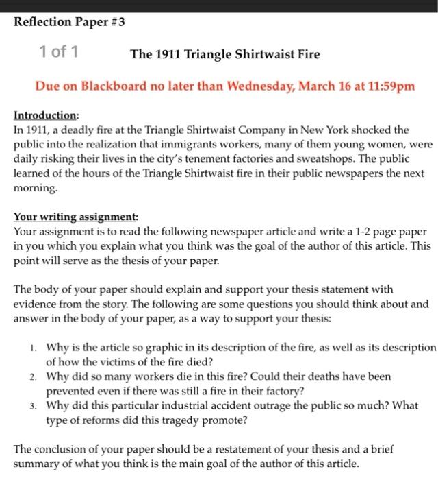 Your Assignment Is To Read The Following Newspaper Article And Write A 1 2 Page Paper In You Which You Explain What You 1