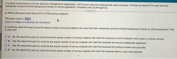 In A Study Conducted By A Human Resource Management Organization 250 Human Resource Professionals Were Surveyed Of Tho 1