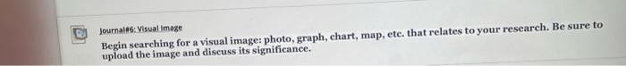 Journale Visual Image Begin Searching For A Visual Image Photo Graph Chart Map Etc That Relates To Your Research 1