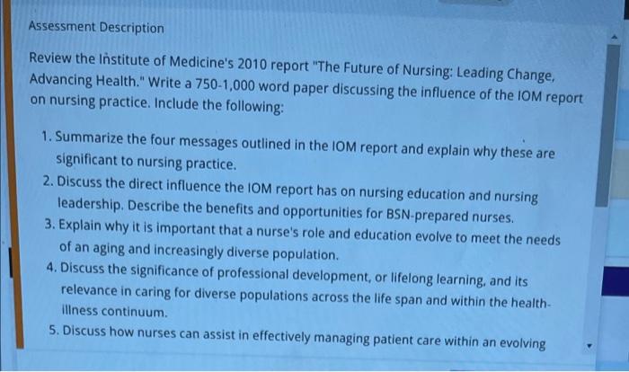 Assessment Description Outline The Concept Of Professional Accountability As It Pertains To Nursing Provide Example Of H 5