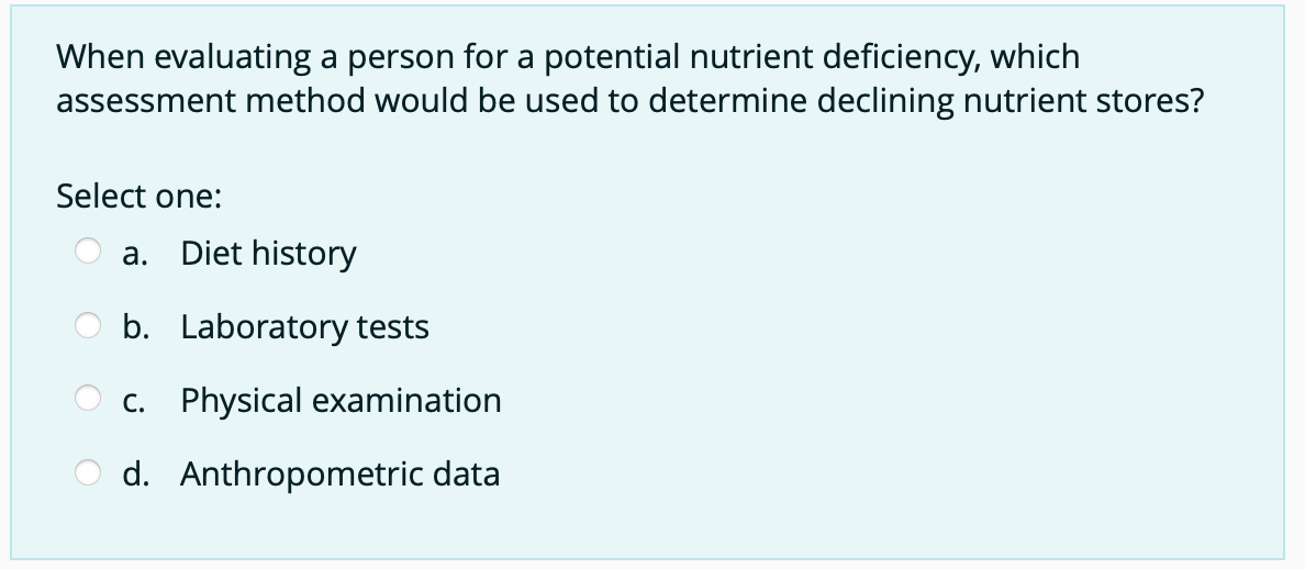 Which Of The Following Statements Is Accurate Regarding Nutrient Recommendations Select One A Nutrient Recommendation 2