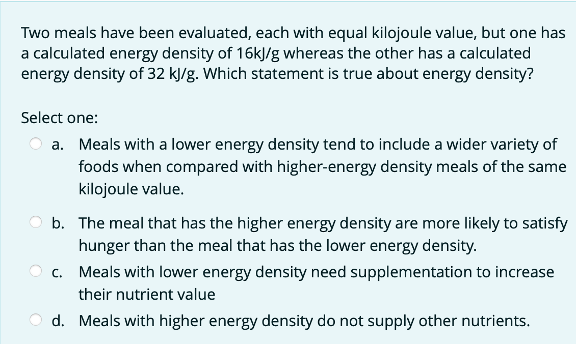Which Of The Following Statements Is Accurate Regarding Nutrient Recommendations Select One A Nutrient Recommendation 6