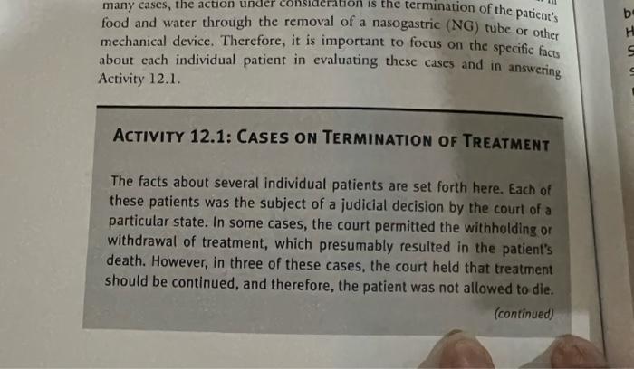 Chapter 121 Legal And Ethical Issues In Termination Or Refusal Of Care Continued From Previous Page Ar Each Case The 2