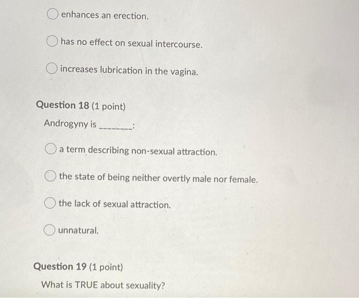 Question 14 1 Point Which Of The Following Contraceptive Methods Will Not Decrease The Risk Of Transmission While Two 3