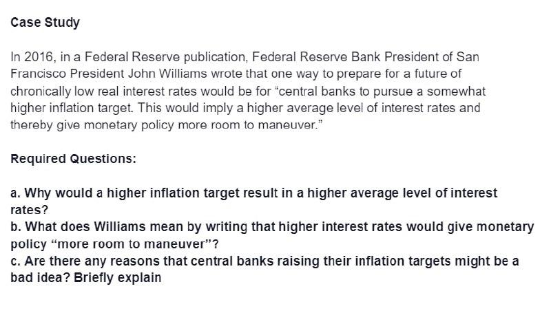Case Study In 2016 In A Federal Reserve Publication Federal Reserve Bank President Of San Francisco President John Wil 1