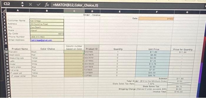 E 6 Now Clear Content In A12 And B12 What Do You See In C12 D12 And F12 You See N A You Get This Not Availab 2