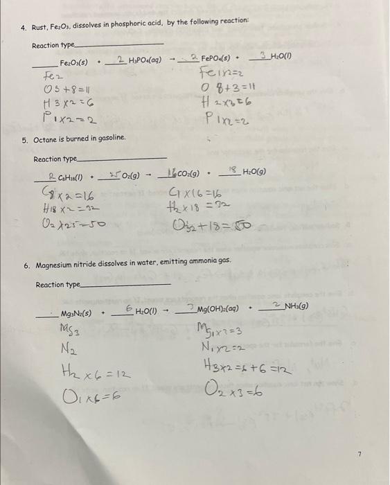 4 Rust Fe2os Dissolves In Phosphoric Acid By The Following Reaction Reaction Type 3 Hond 2 H Po4 Aq Fe2os S F 1