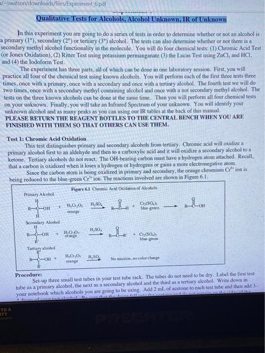 Give A Brief Description Of What Is Meant By Primary 1 Secondary 2 Tertiary 39 And Secondary Methyl Alcohols 2