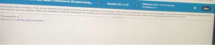 Hw S3 323 Ports Homework Graded Assig Question 43 3430 Save Op A Committee There Are Both And Very Yeye Chairman An 1