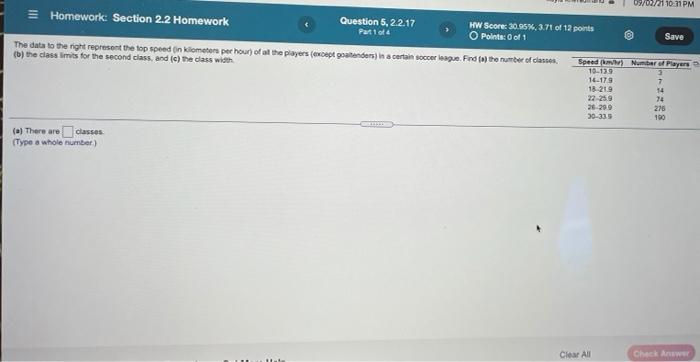 09 01 21 10 11 Pm Homework Section 2 2 Homework Question 5 22 17 Part 1 Of 4 Hw Score 30 95 3 71 Of 12 Points Points 1