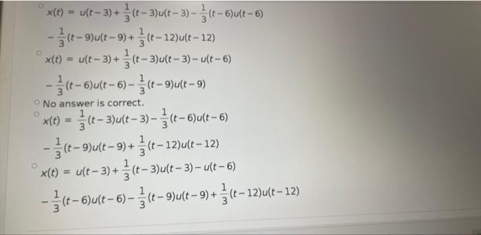 Give A Mathematical Expression Of The Signal X T Below In Terms Of U T X T N 1 0 3 6 9 12 Age X T U T 3 T9 2