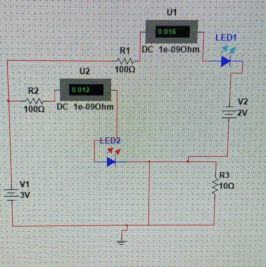 Please Do Either Mesh Or Nodal Analysis On This Circuit To Verify That The Amperage Readings Shown Are Correct The Led 1