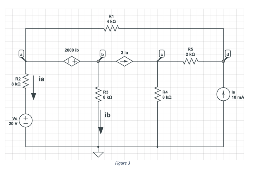 4 Consider The Circuit Shown In Figure 3 A Using Nodal Analysis Determine The Node Voltages 40 B Using Your Resul 2