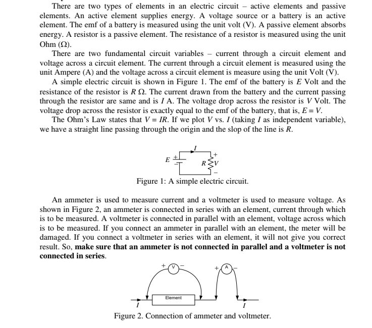 There Are Two Types Of Elements In An Electric Circuit Active Elements And Passive Elements An Active Element Supplie 1