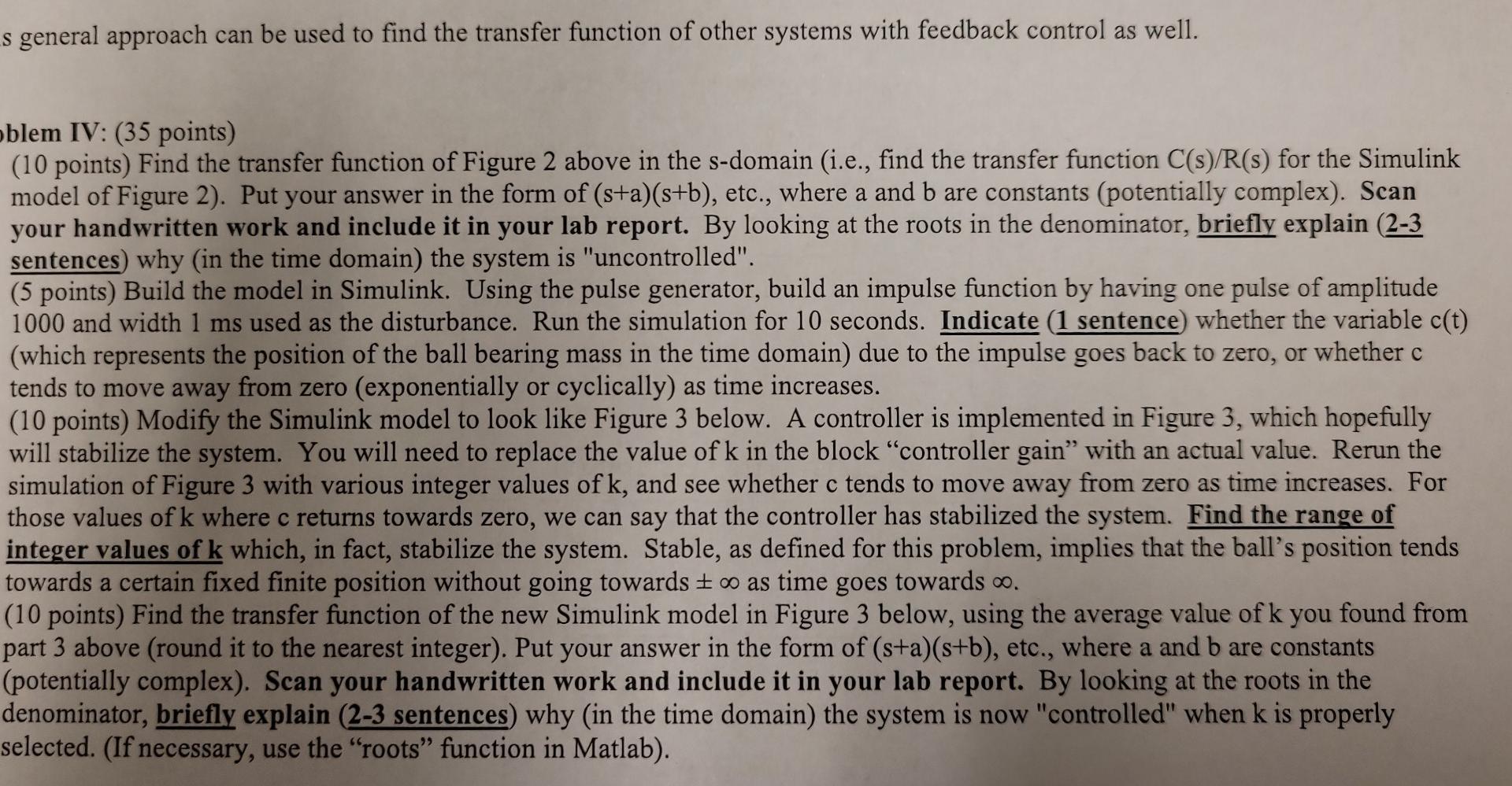 A Special Case Of The Two Functions Is The Following System Sometimes Called A Negative Feedback Control System A R S 2