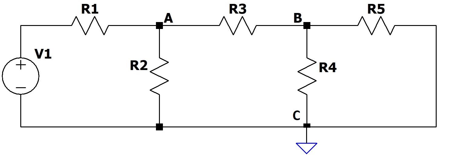R1 R3 R5 La B V1 R2 R4 C 1
