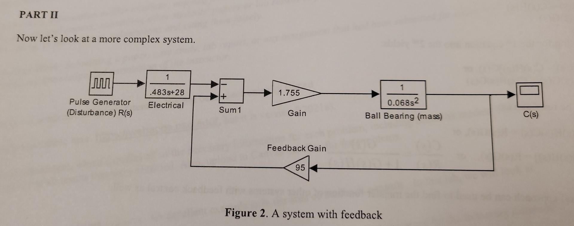 Part Ii Now Let S Look At A More Complex System 1 M 4835 28 1 755 O Pulse Generator Disturbance R S Electrical Su 1