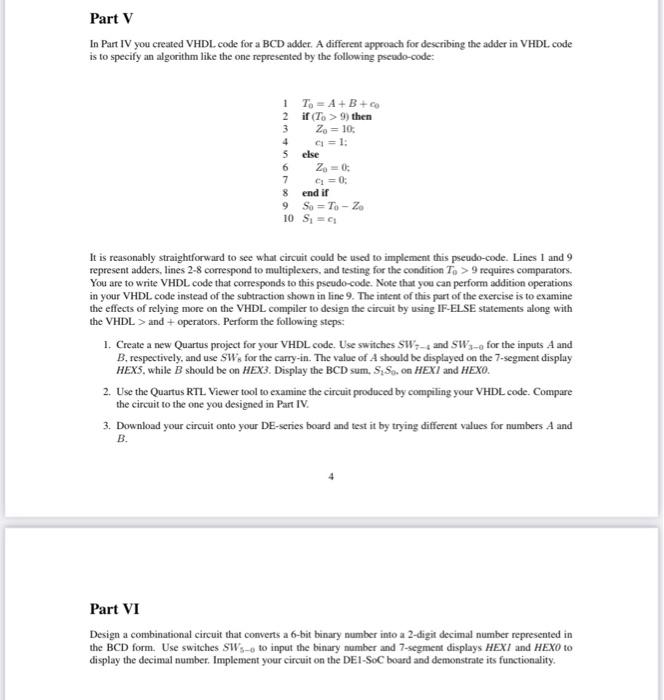 Laboratory Exercise 2 Numbers And Displays This Is An Exercise In Designing Combinational Circuits That Can Perform Bina 6