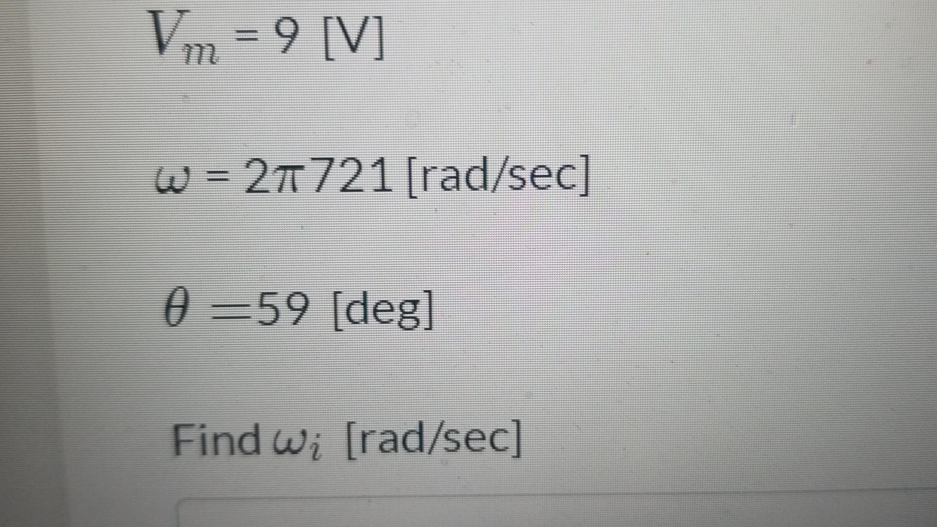 Ur T I T R V T Vmcos Wt Vu T L 33 Mh R 1 5 K 2 Assume The Source Has Been On For A Long Time And This C 3