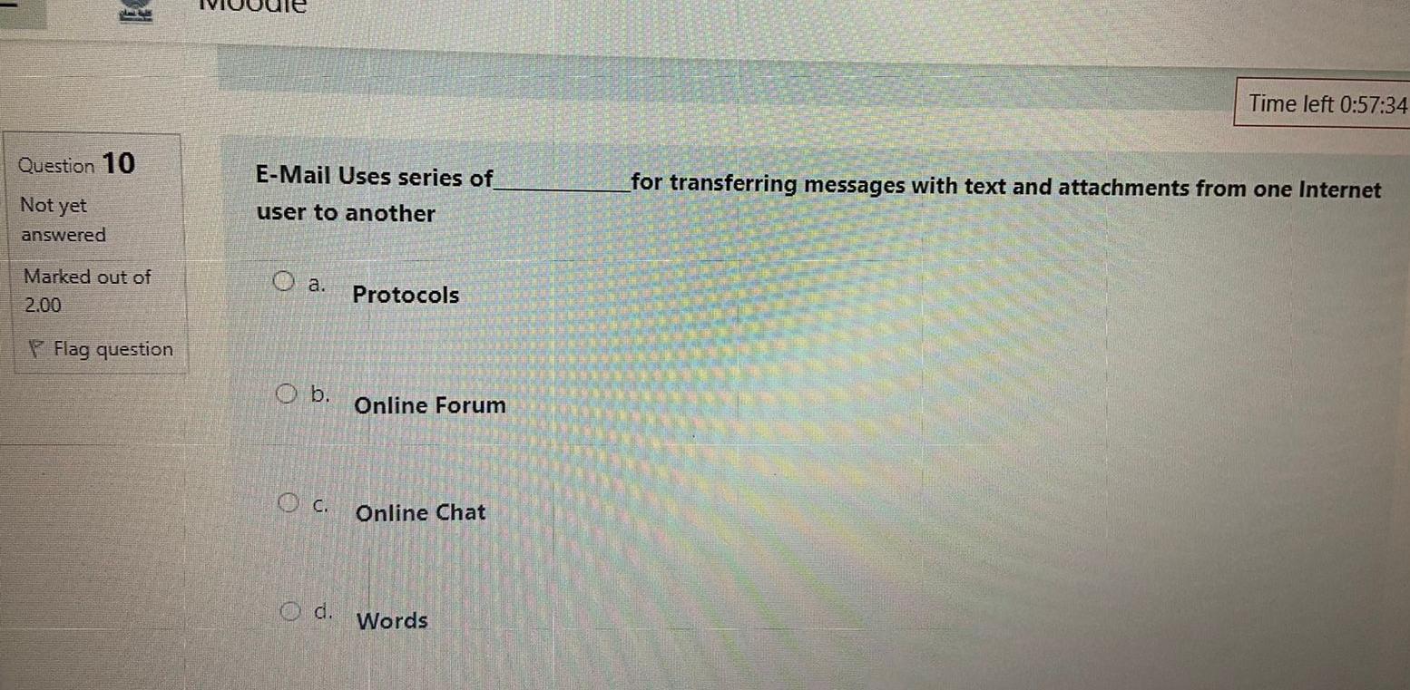 Time Left 0 59 Question 1 Types Of E Commerce May Be Classified By Relationship Or Technology Not Yet Answered O A Con 9