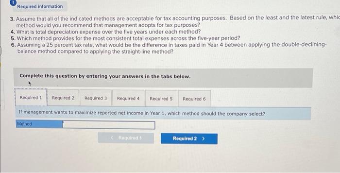 Required Information Tableau Dashboard Activity 8 1 Computing Depreciation Under Alternative Methods Lo 8 3 The Followin 9