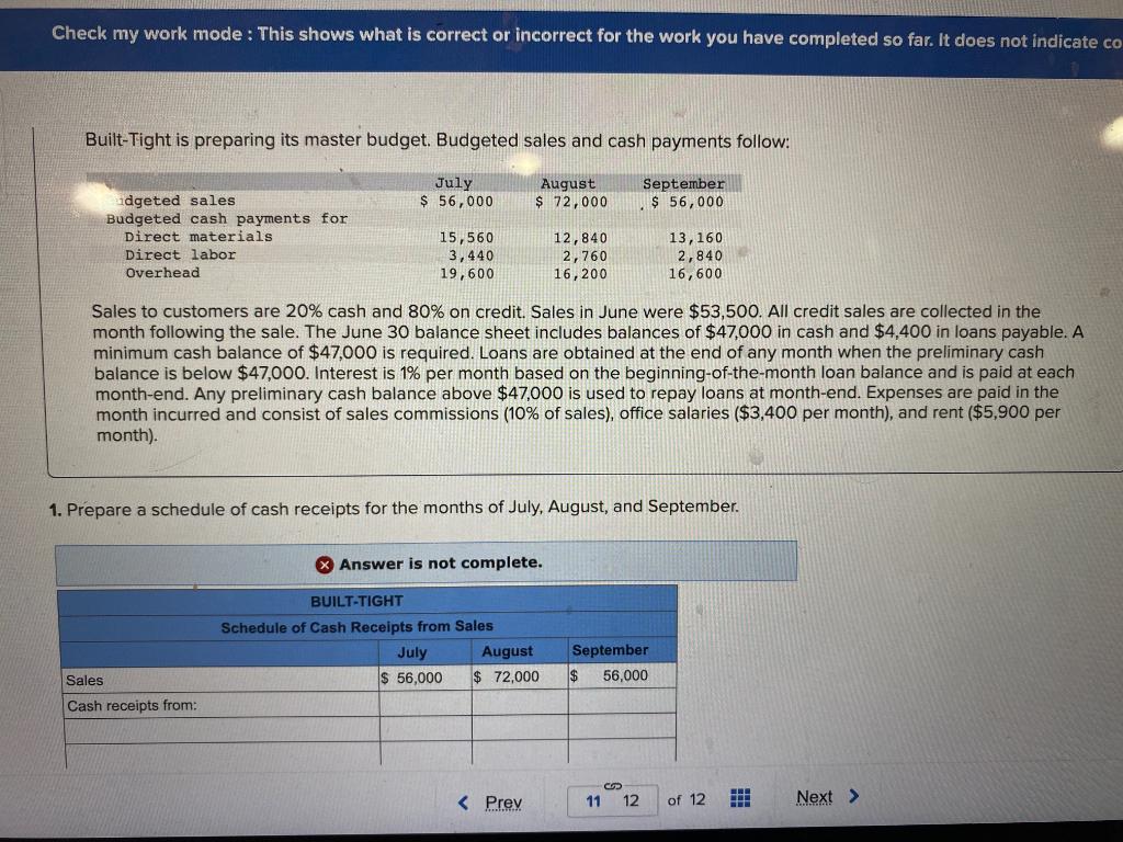 Check My Work Mode This Shows What Is Correct Or Incorrect For The Work You Have Completed So Far It Does Not Indicat 1