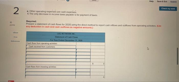 Ch 2 Lag Network Inc S Balance Sheet And Income Statement Are As Follows 10 Po 936 600 564 200 9372 100 Lag Network 3