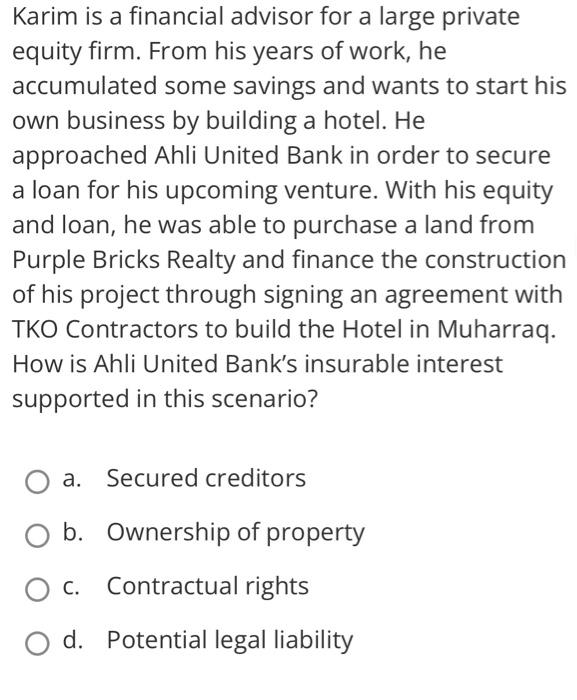 Ahmed Had An Accident That Wasn T His Fault When The Insurer Paid Ahmed S Losses It Attempted To Recover The Losses By 2