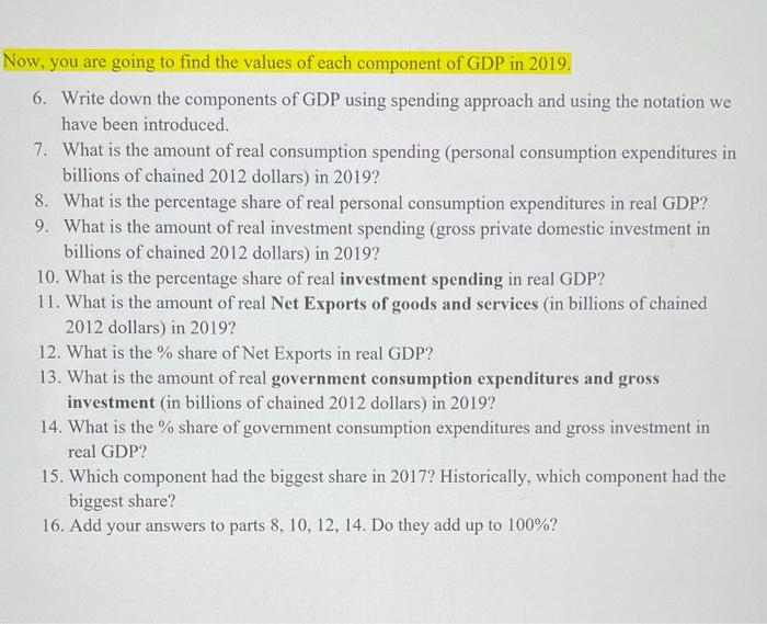 Go To Https Www Bea Gov Then Do The Following Steps Go To Tools Then Go To Interactive Data Then Go To Gdp 3