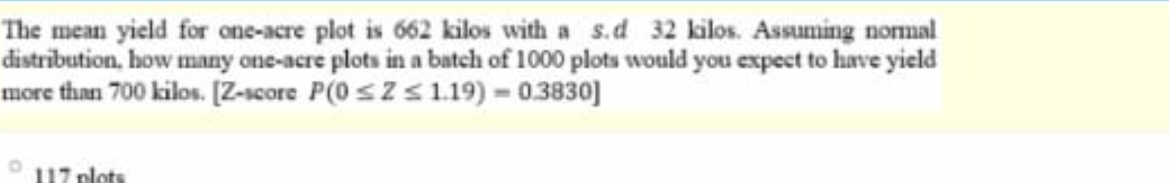 the-mean-yield-for-one-acre-plot-is-662-kilos-with-a-s-d-32-kilos