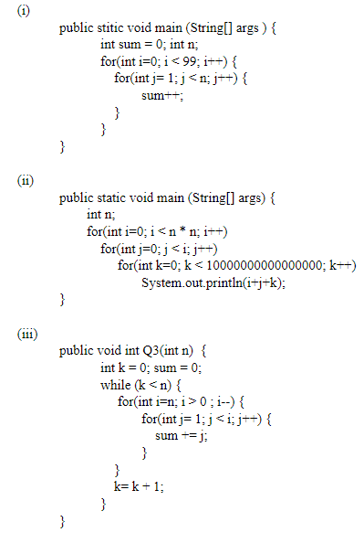 Evaluate The Worst Case Running Time Of The Following Algorithm In Big O Notation In Terms Of The Variable N Must Justi 1