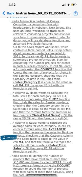 4 12 Back Instructions Np Ex19 Eom11 1 Nadia Ivanov Is A Partner At Qualey Consulting A Consulting Firm With Headq 1