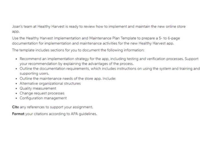 Joan S Team At Healthy Harvest Is Ready To Review How To Implement And Maintain The New Online Store App Use The Health 1