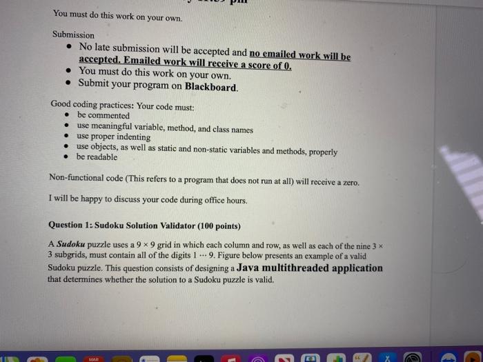 You Must Do This Work On Your Own Submission No Late Submission Will Be Accepted And No Emailed Work Will Be Accepted 2