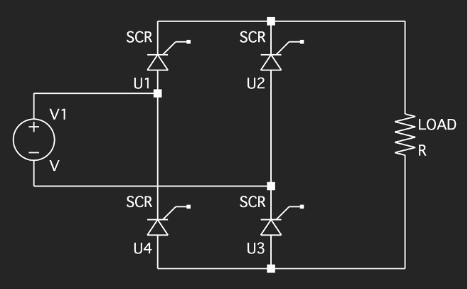 Scr Scr U1 U2 V1 Load R V Scr Scr U4 U3 1