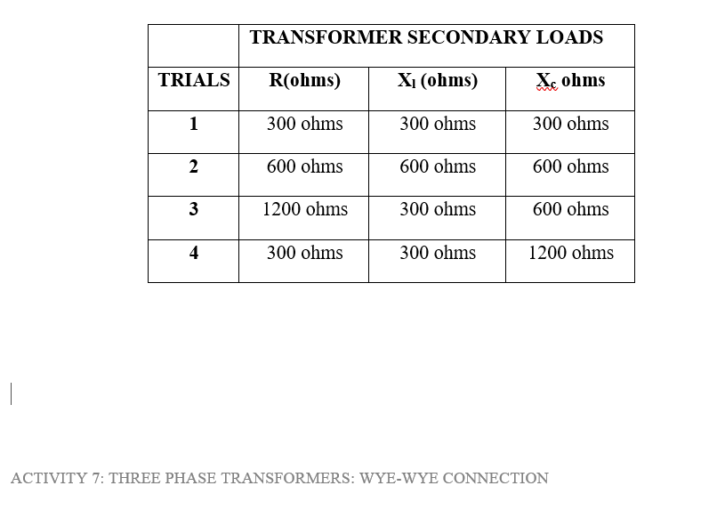 For Wye For Delta Vi 3v 1 10 1 1310 7 5 Materials Equipment 1 Labvolt Power Supply 1 Labvolt Three Phase 4
