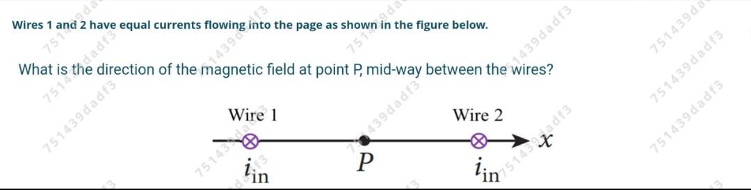 Wires 1 12 Have Equal Currents Flowing Into 5 Shown I In The Figure Below Pada 75 Pp Da 1439 Into The Page As S 1439 Da 1